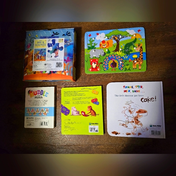 Lot of 5 books and puzzles ages preschool to kindergarten - Picture 2 of 2